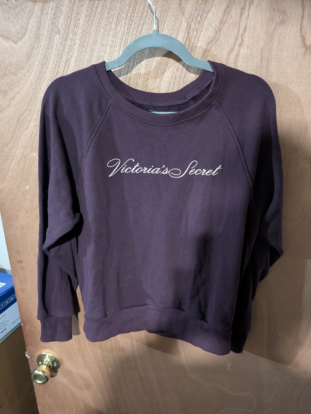 Victoria's Secret Women's Crewneck Sweatshirt in Deep Plum
